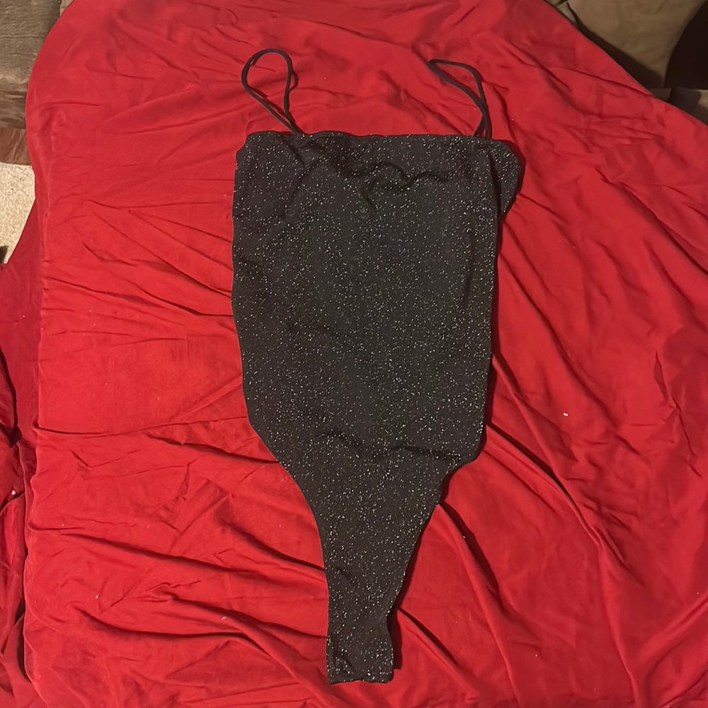 Black sparkly body suit